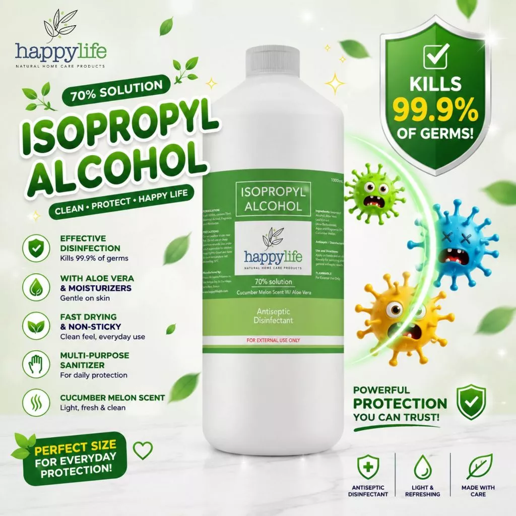 24% OFF 1L Isopropyl Alcohol 70% Alcohol, Anti Virus, Anti Bacteria, Moisturizing, Gentle on Skin, FDA