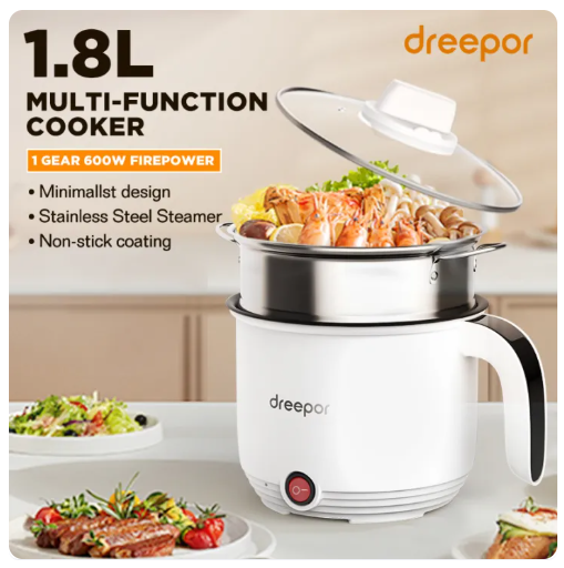 78% OFF Dreepor Rice Cooker Small 1.8L Multi Electric Hot Pot Cooker non-stick Liner Mini Rice Cooker Original