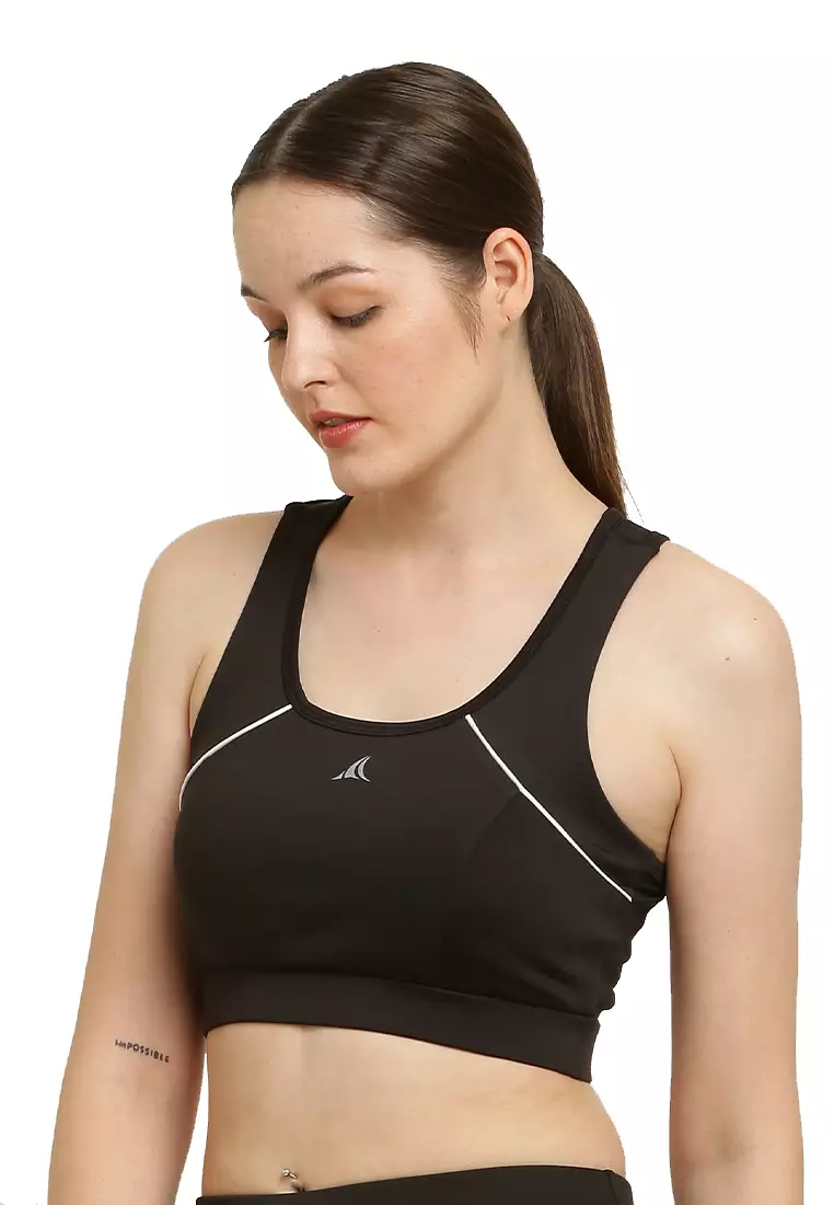 86% OFF Fitleasure Womens Black Active Premium Training/Workout Sport Bra