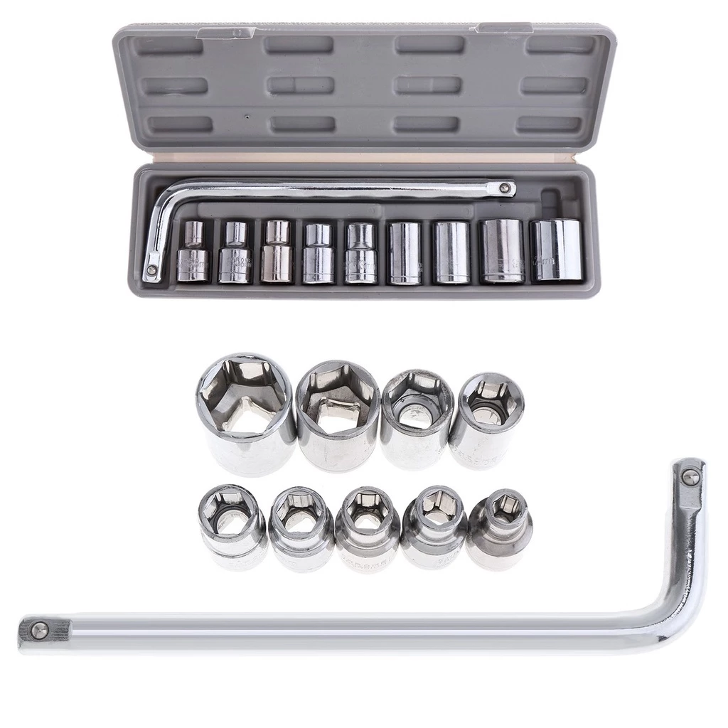 46% OFF SJW 10pcs Bicycle Motorcycle Car Repairing Tool Set 10 Pcs Socket Wrench Set