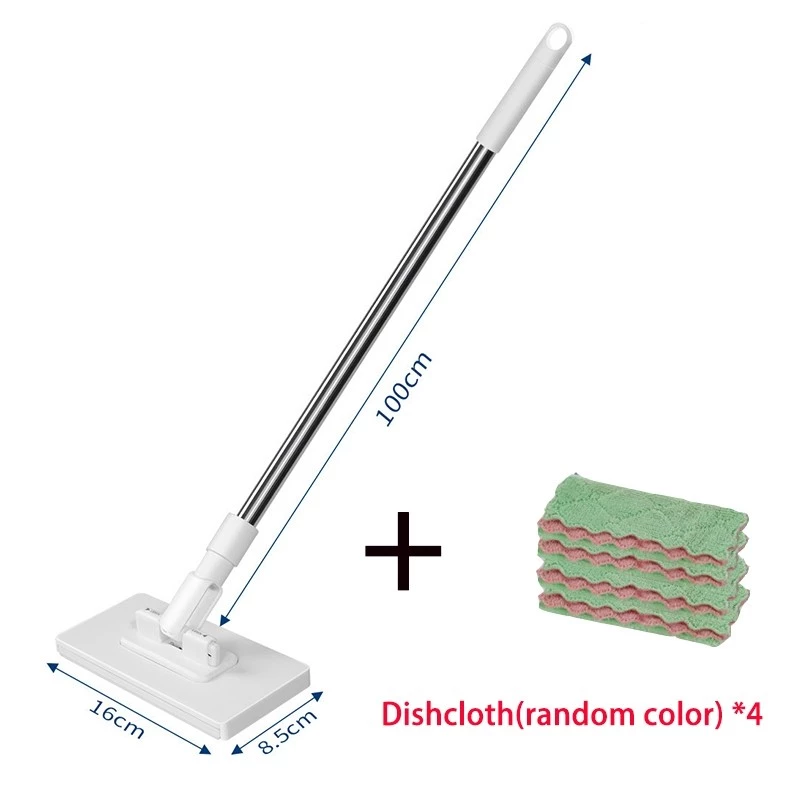 68% OFF 360 Degree Rotating Flat Mop with Telescopic Pole Disposable Dust Cloth Clip for Home Floor Cleaning  4.5  10 ratings 43 Sold