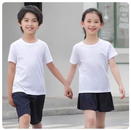50% OFF COD New fashion Unisex Plain White Round Neck T-Shirt For Kidsplain kintted ribbed
