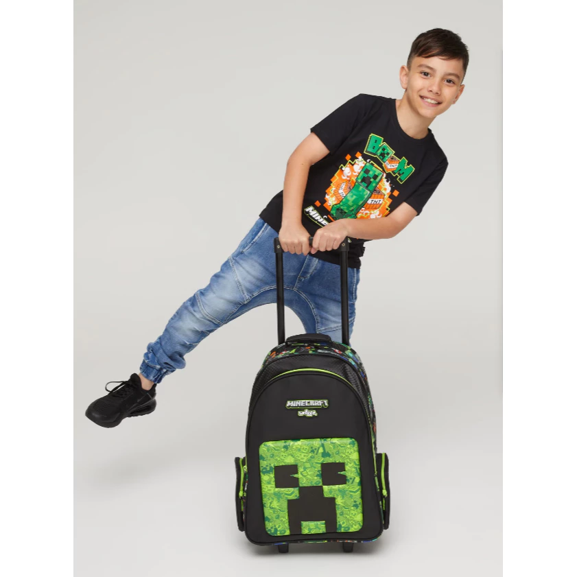 25% OFF Minecraft Trolley Backpack With Light Up Wheels