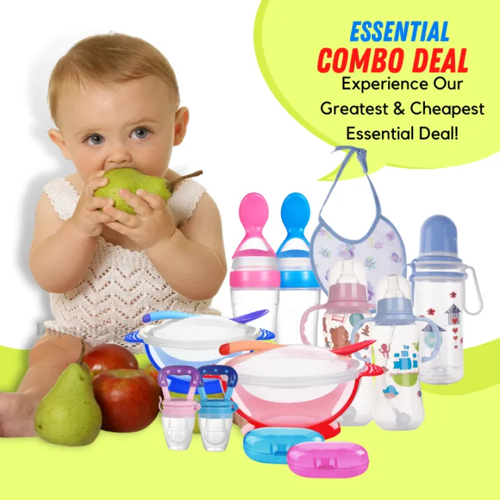63% OFF DAPANDA Baby Essential Combo Set Bowl Spoon Feeder Feeding Bottle Silicone Nipple Toothbrush Bundle set