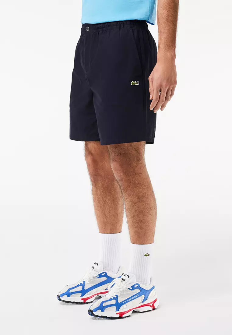 50% OFF Lacoste Relaxed Fit Cotton Poplin Elasticated Shorts