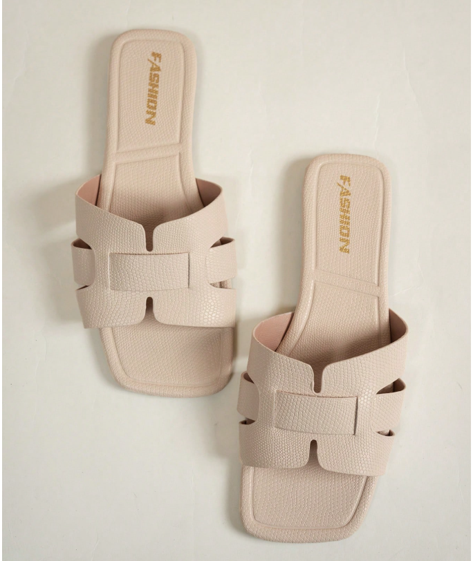 6% OFF MICCOM Teenage Girls Flat Square Toe Fashion Summer Beach Sandals