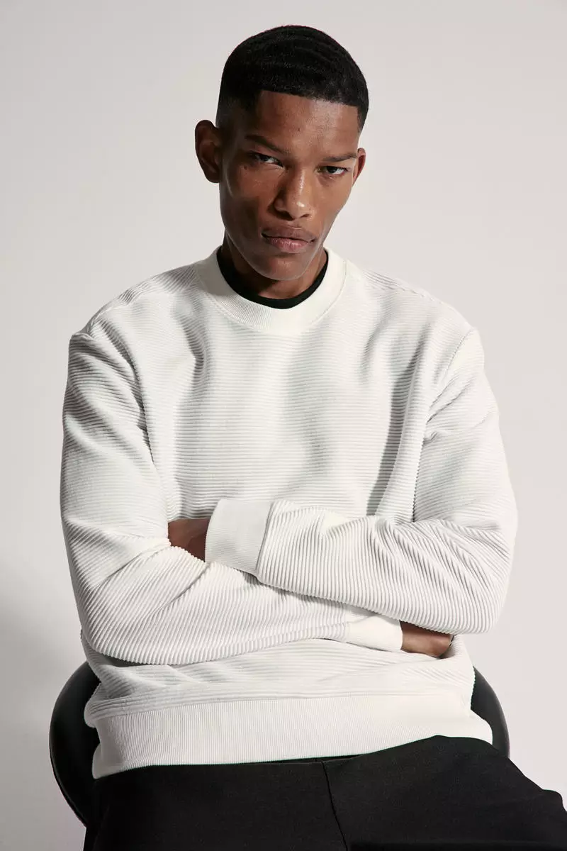 60% OFF Regular Fit Ribbed sweatshirt