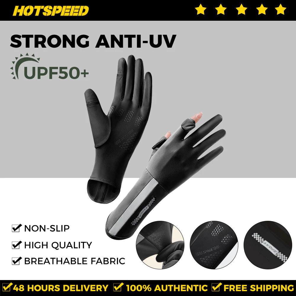 47% OFF HOTSPEED Riding Gloves for Women Hand Gloves for Motorcycle Bike Sunscreen Ice Silk Anti-UV