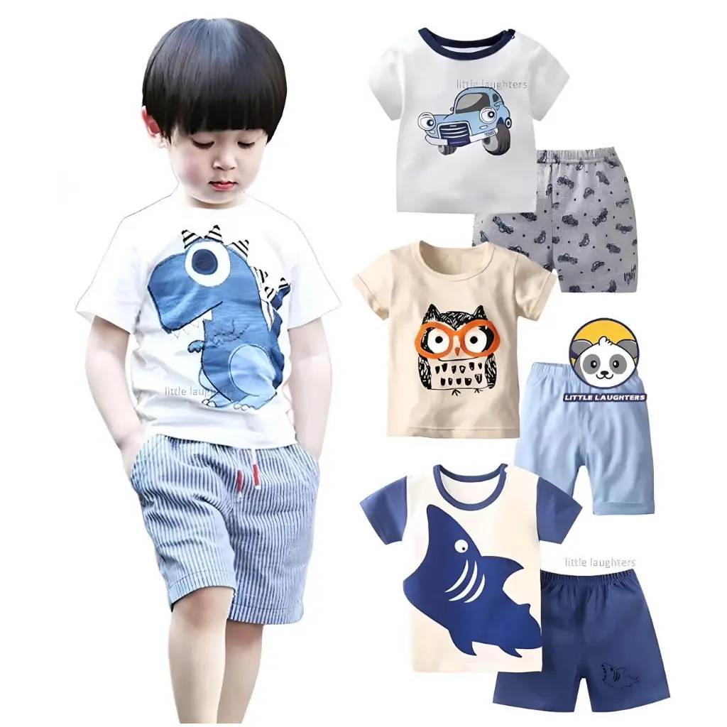 75% OFF (0-4Y) Boy Clothes Corp Terno for Kids Boys Fashion Sando Shorts Set Summer Tshirt