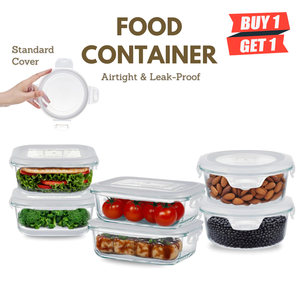 46% OFF LOCAUPIN BUY 1 TAKE 1 Food Container Lunch Box Standard Cover Airtight Leak-Proof Meal Prep Storage