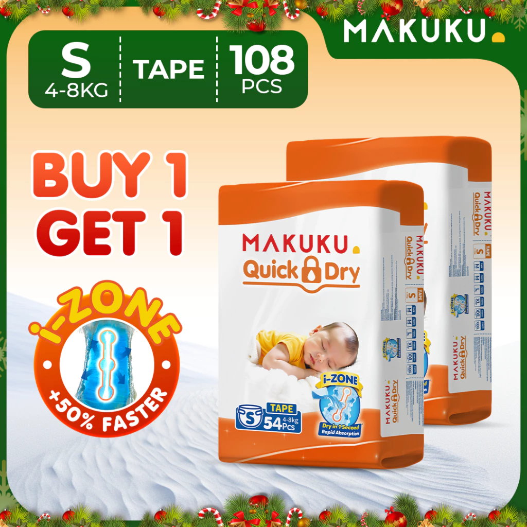 38% OFF 【B1T1】MAKUKU Quick Dry Tape and Pants Ultra Thin Soft and Breathable Small to XXXL Diaper