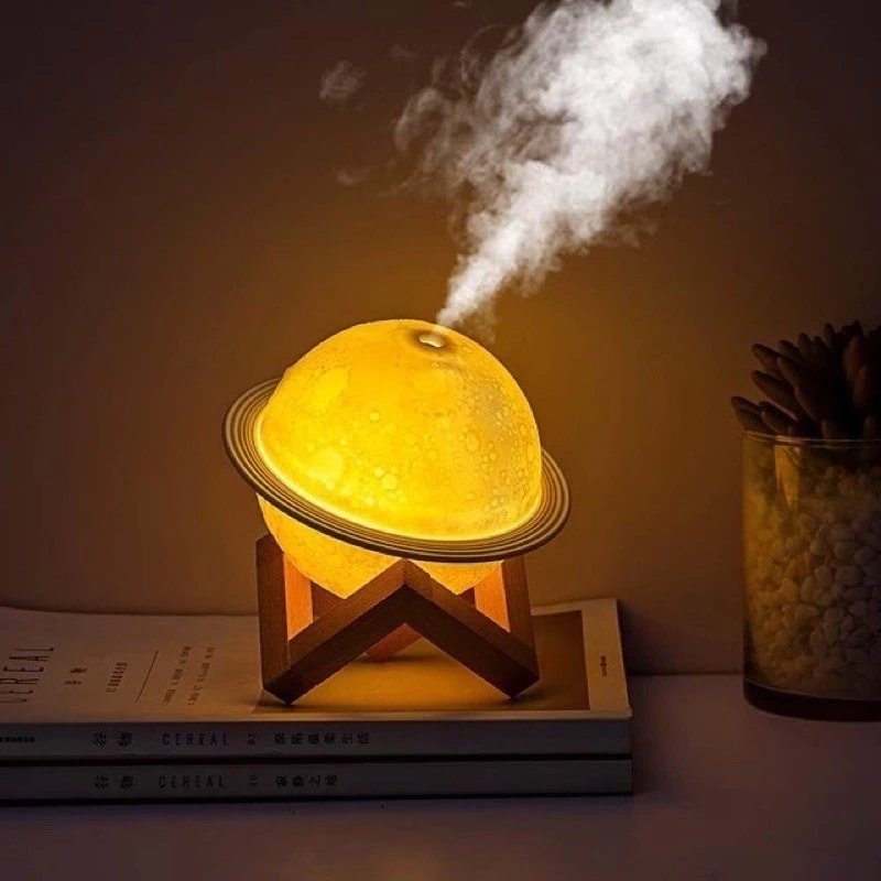 40% OFF New Planet Night Light Humidifier Household Small USB Desktop Humidifier Bedroom with Stand Mini Hum