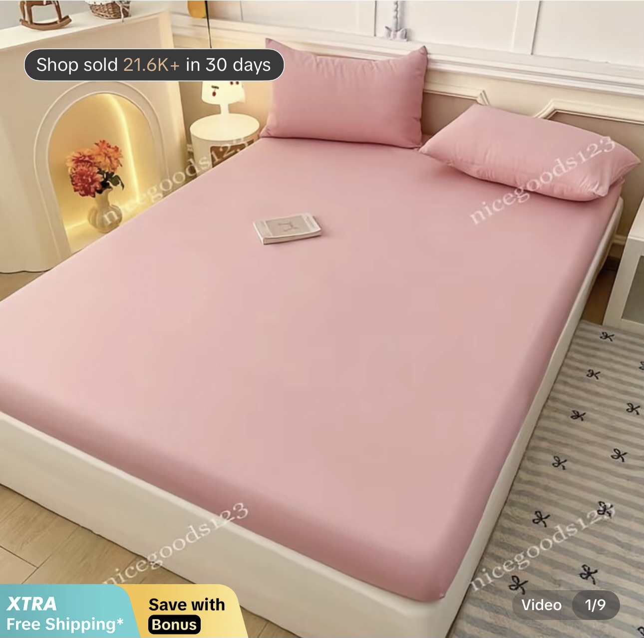 75% OFF 3 in 1 Crystal Velvet Bedsheet beddings Single/ Queen Size solid color Cotton No Lukot No Gusot Fitted Sheet