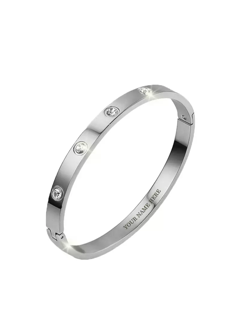 30% OFF CELOVIS Wanderlust Zirconia Bangle in Silver