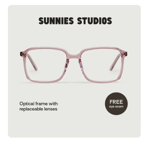 20% OFF Sunnies Studios Optical Frame Dex (Eyeglasses with Free Replaceable Lens Grades for Men and Women)