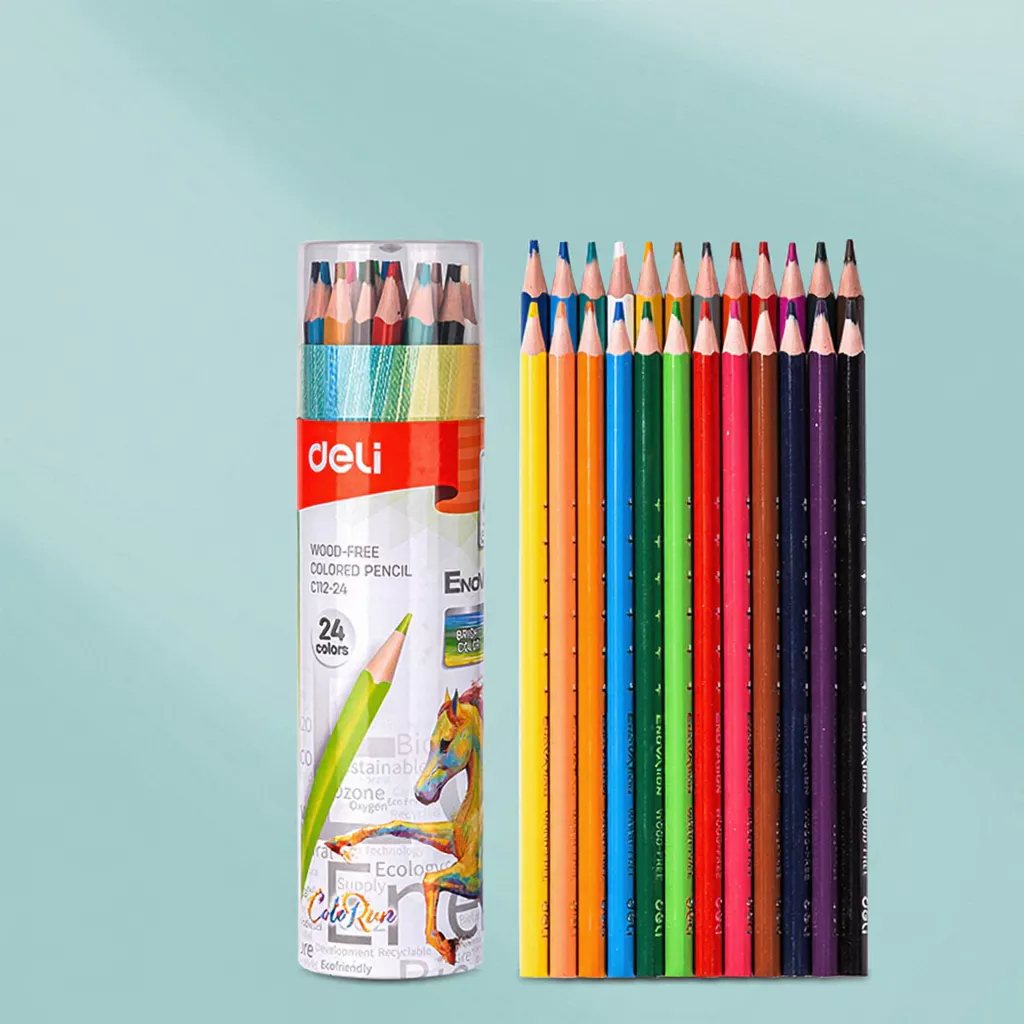 44% OFF Deli 12/18/24Color Pencil Set Art Painting Colored Pencils for Kids School Supplies EC112