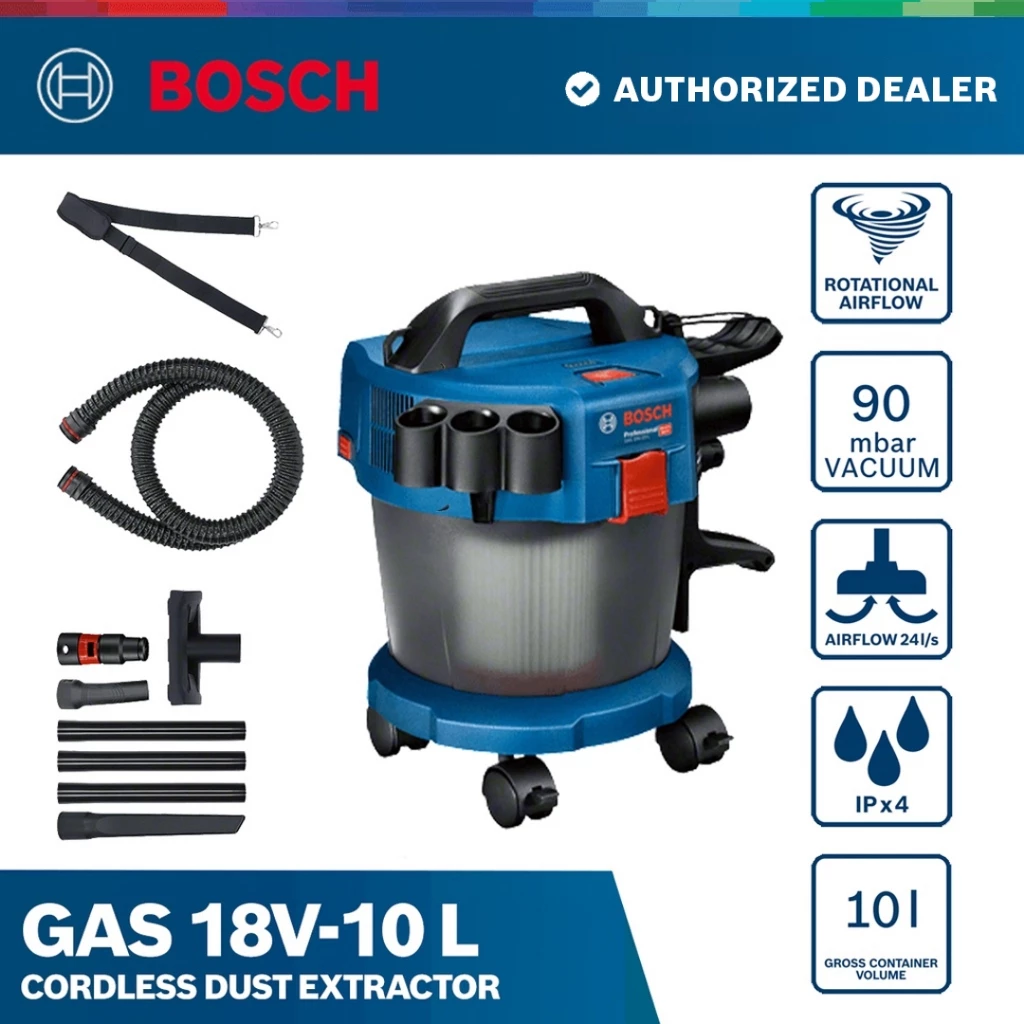 28% OFF Bosch GAS 18V-10L Professional Cordless Dust Extractor (Bare tool) - Power Tool