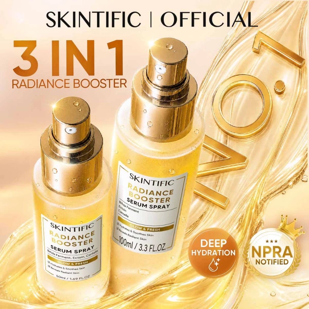 74% OFF SKINTIFIC Radiance Booster Serum Hydrate&Smooth&Repair Centella Skincare Glossy Essence Spray