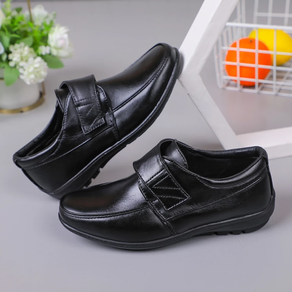 27% OFF Future seeds Black shoes for kids boys pu solet formal shoes size 28-41