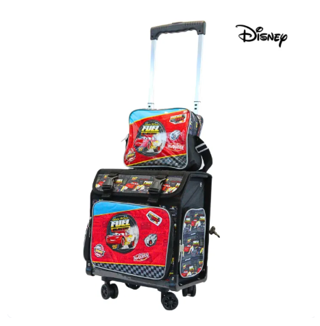 50% OFF Disney Cars Lightning Mcqueen Boys School Box Type Trolley Bag Set