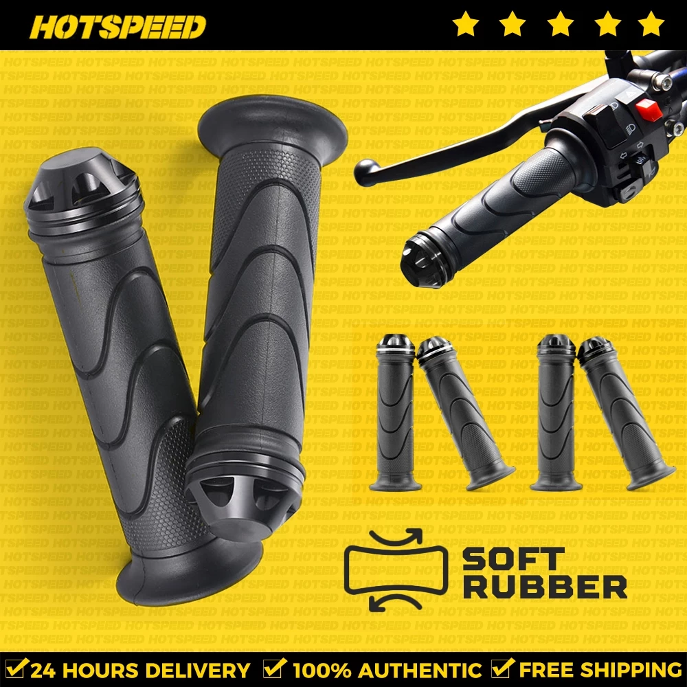 53% OFF HOTSPEED Handle Grip Motorcycle Rubber CNC Alloy Bar End Handle Grip For Honda Click 125i Universal