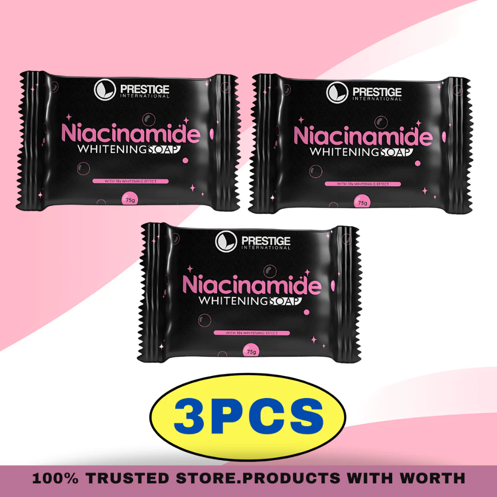 79% OFF PRESTIGE NIACINAMIDE 10x WHITENING SOAP 3pcs,5pcs,10pcs 75G