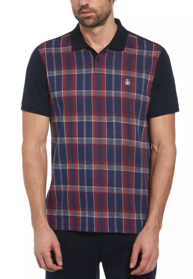 30% OFF Original Penguin Jacquard Front Plaid Polo