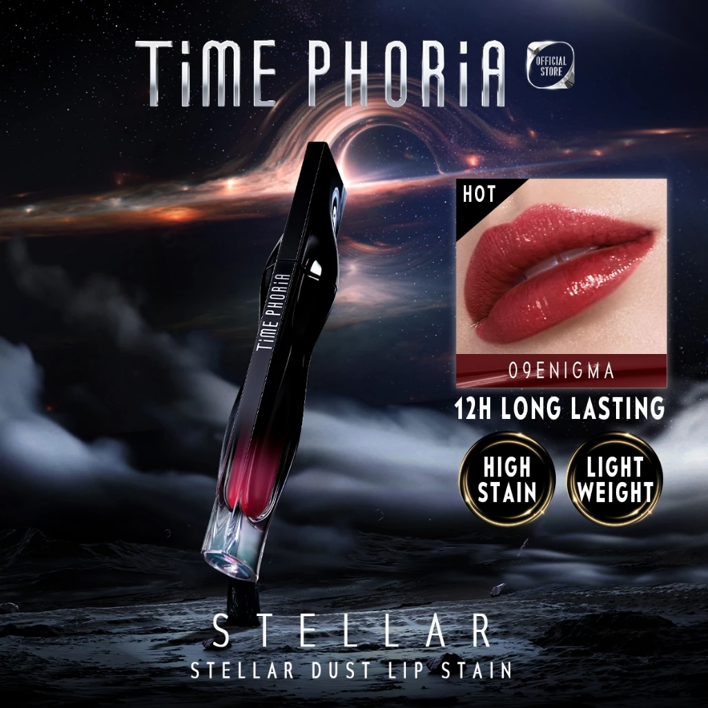 59% OFF TIME PHORIA - STELLAR DUST LIP STAIN 5ML Lip Tint Lipstick Lip Gloss Waterproof Long Lasting Lippie