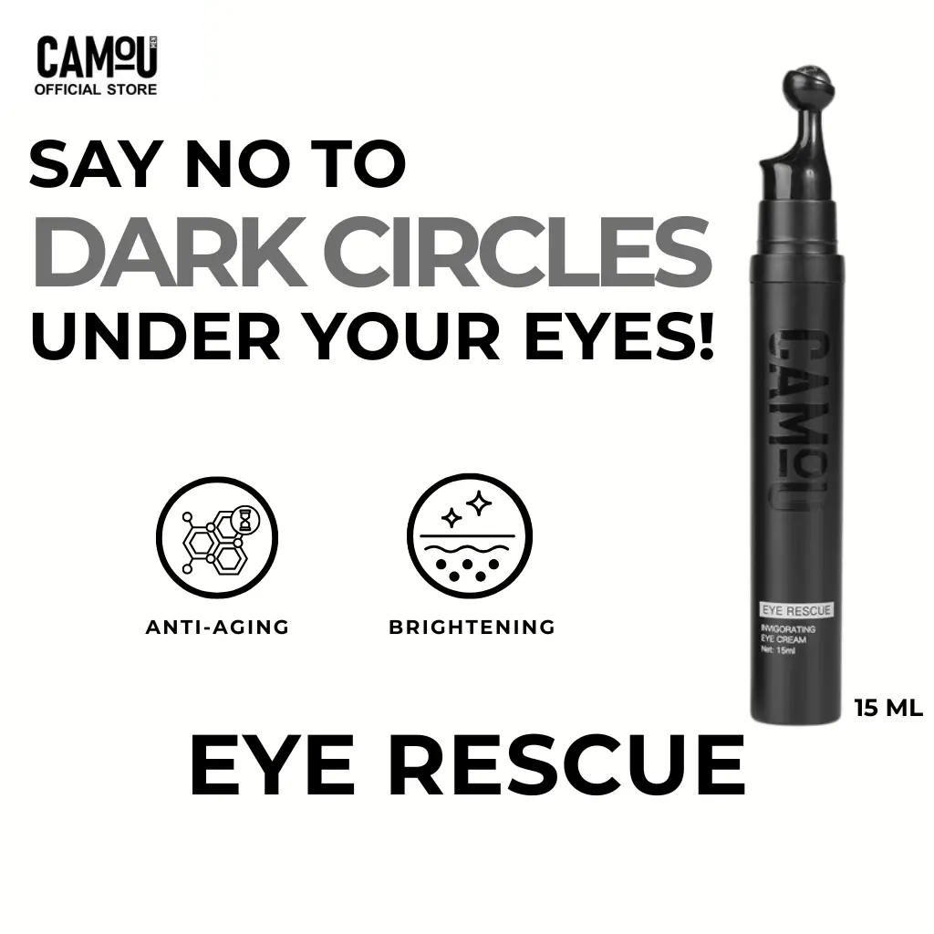 46% OFF Camou Men's Eye Rescue with Roller Applicator Retinol Bakuchiol Eye Serum Collagen Vitamin C Niacinamide Caffeine Undereye Remover Radiance Skin tone refinement Skincare Intensive Comfort Skin Repair Panthenol Skin Repair