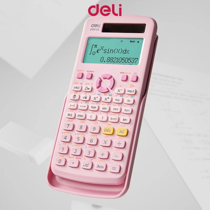 54% OFF Deli Scientific Calculator Dual Power Portable Electronic Function Calculator For School ED991ES