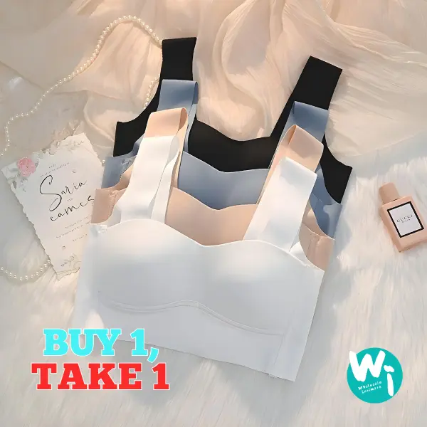 52% OFF BUY 1, TAKE 1 WIS Seamless Wire-Free Soft Comfortable Push Up Minimalist Women's Underwear Bra Basic Casual Womenswear