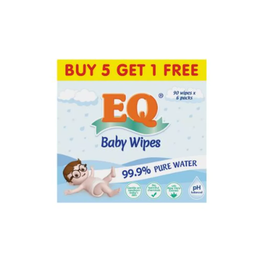 12% OFF EQ Wipes 99.9% Pure Water 90s 5+1