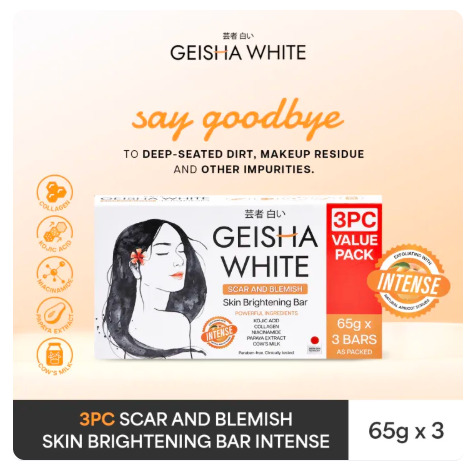 33% OFF Geisha White Intense Exfoliating Kojic Bar 65g x 3PC PACK