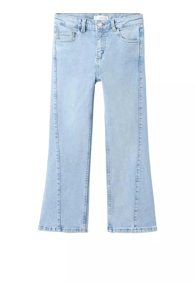 15% OFF MANGO KIDS Decorative Seam Flared Jeans