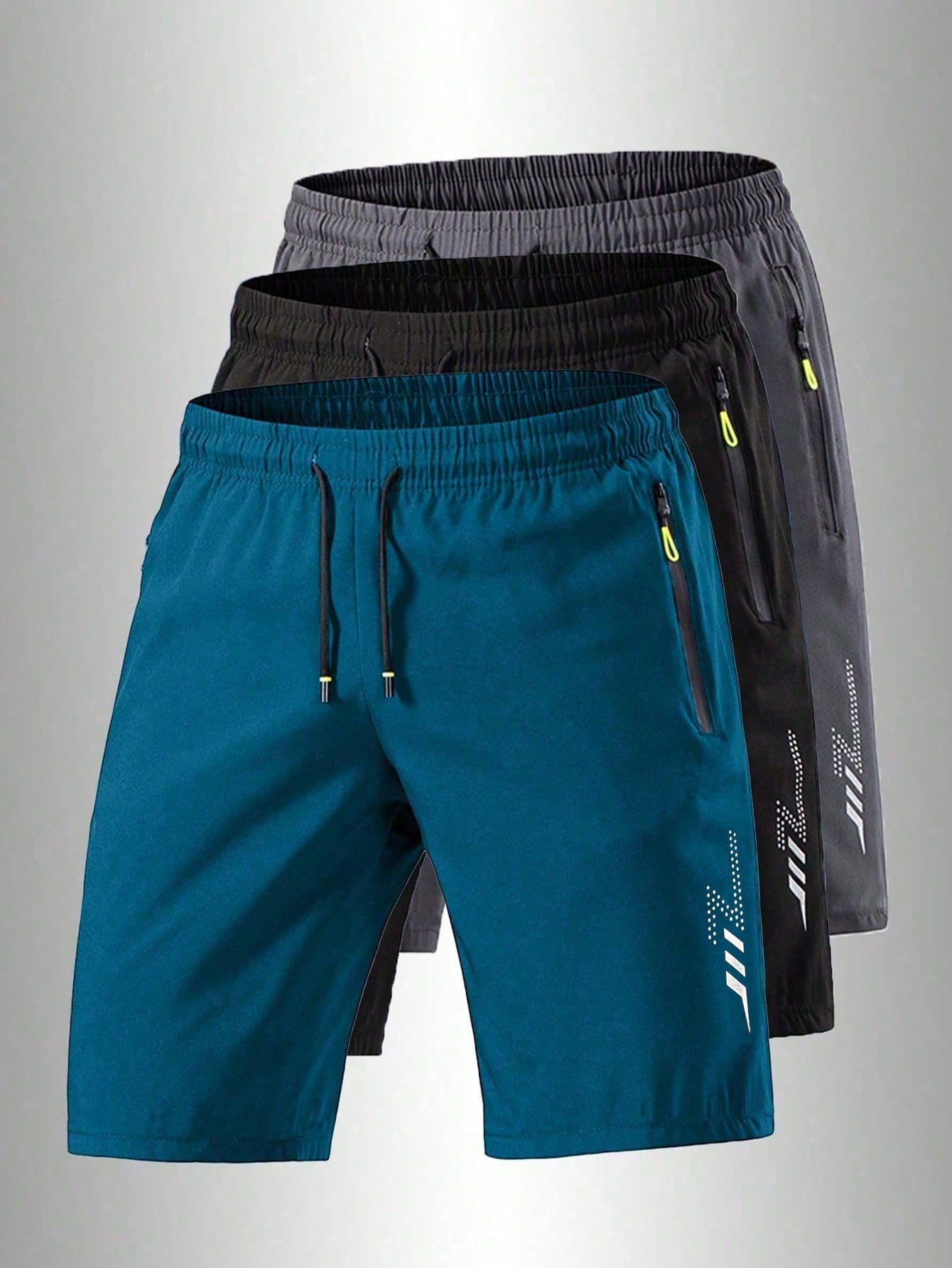 68% OFF Men's Loose Fit Quick-Dry Sports Shorts With Reflective Stripes