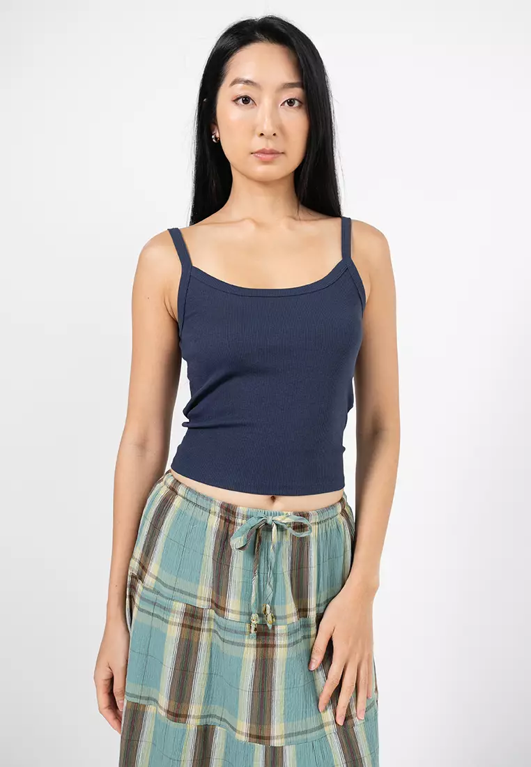 61% OFF Goldie Rib Scoop Cami Top