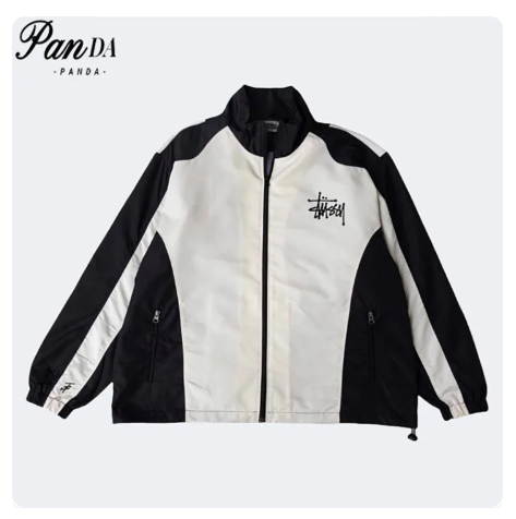 55% OFF Panda Sports Windbreaker Jacket Loose Leisure Bomber Jacket for Men Black Coat Comfortable Everyday Wear Sunscreen Waterproof Coats
