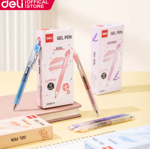 71% OFF Deli Fragrance Press Neutral Pen 0.5mm ST Head Gel Pen Black Ink EG299F-X 1Pc