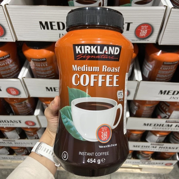 Kirkland Signature Instant Coffee 454g - 100% Pure Coffee, Rich & Smooth Flavor