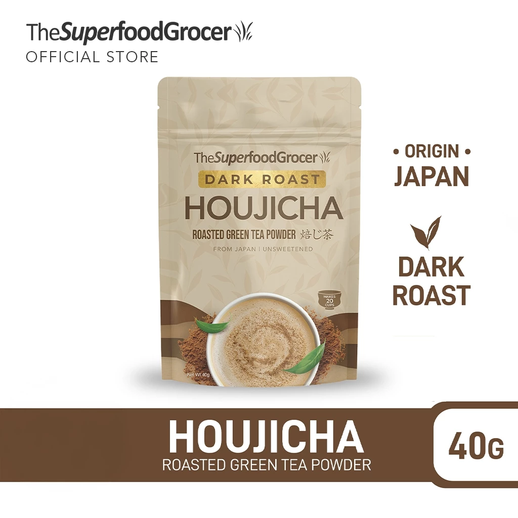 30% OFF The Superfood Grocer Dark Roast Houjicha Roasted Green Tea Powder 40g