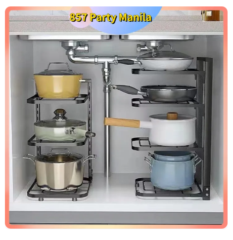 87% OFF Kitchen Rack 2/3/4 Layers Adjustable Multifunction Pot Shelving Kitchenware Storage Rack