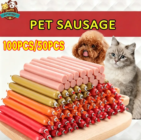 34% OFF 100Pcs Dog Food Dog Sausage 15g Pet Dog Cat Treat Pet Cat Dog Snacks Cat Pet Sausage Pet Cat Food