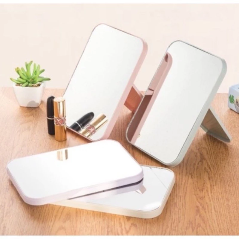 44% OFF 1pcs Face Makeup Mirror Desktop Vanity Mirror Large Folding Portable Square Mirrors