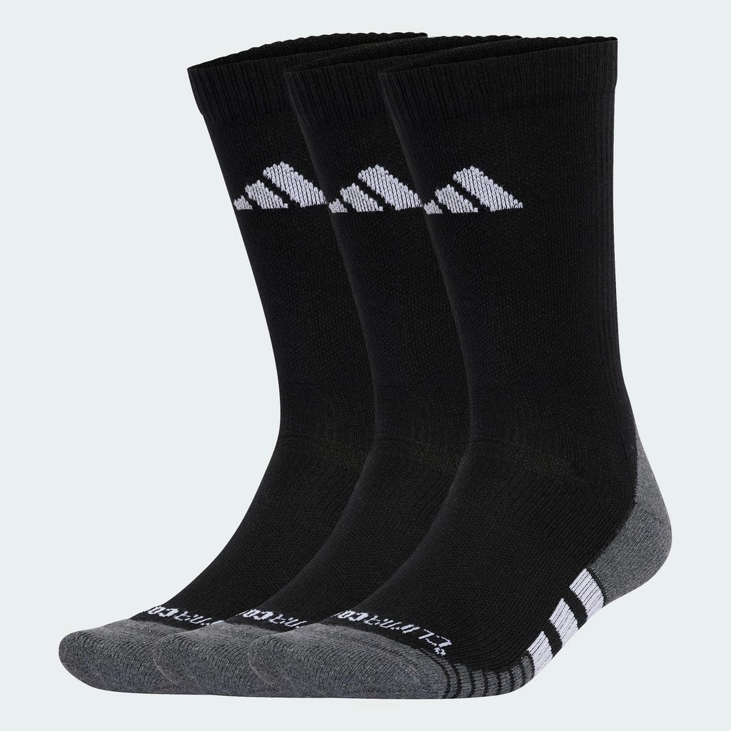 25% OFF Gym & Training Performance CLIMACOOL Cushioned Crew Socks 3 Pairs Unisex Black JC6411