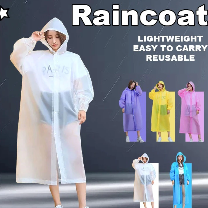 86% OFF Thickened Adult Non Disposable EVA Raincoat For Outdoor Travel Portable One-Piece Raincoat