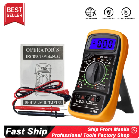 52% OFF Digital Multimeter Multi Tester XL830L/DT830D Manual-Ranging Multi Tester Test Volt Amp Ohm Meter With Diode & HFE Test