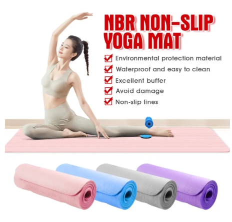 59% OFF Yoga Mat Thickened TPE 10MM Non Slip Workout Exercise Fitness Tasteless Beginners