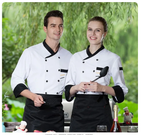 45% OFF Chef Uniform Costume Breathable Oil Stain Prevention Food Service Top Short Sleeve Restaurant Kitchen Man Shirt Cafe uniform Hotel uniform Chef Uniform for Men chief Uniform Set for Men chef Uniform Women Set