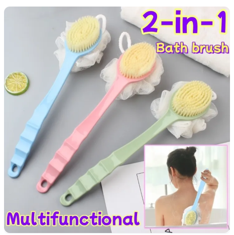 47% OFF Bath Shower Brush Back Scrubber with Long Handle spa exfoliating body massage brush