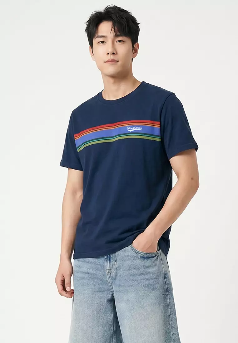 40% OFF Superdry Outdoor Stripe Logo Relaxed Tee